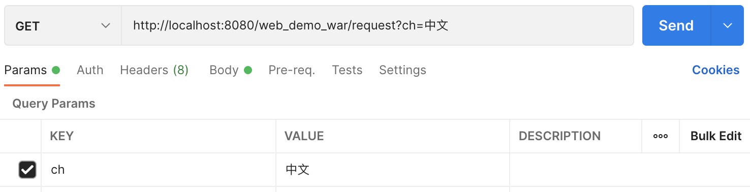 Get请求的乱码-现象